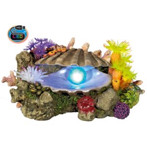 Aqua Ornaments CLAM w/ plants with LED