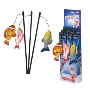 Display 9 stk. - Rod with fish, with catnip