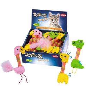Display 24 stk. - Zoo animals felt with rattle, with catnip