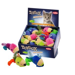 Display 21 stk. - Plush mice with catnip