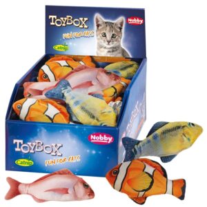 Display 24  stk., Plush fish with catnip