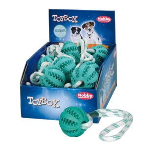 Display 20  stk., Rubber ball with rope DENTAL LINE
