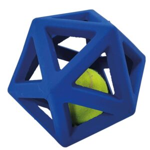 Rubber fence ball with tennis ball