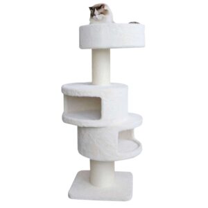 Cat-scratcher "VOLTA" cream, 50 x 50 x 130 cm