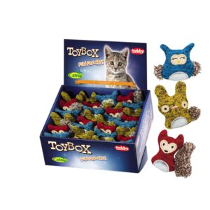 Display 30  stk. - Fabric animals with plush and catnip