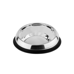 Stainless steel bowl flat snout dogs, with rubber ring