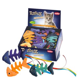 Plush fishbone, with catnip