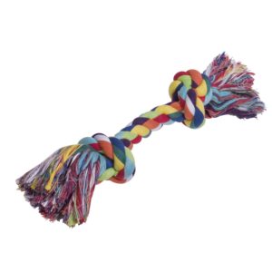 Rope Toy, Playing rope 390 g; 2 knots, app. 40 cm multi-colour
