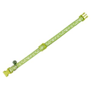 Cat collar, Heart Light Green