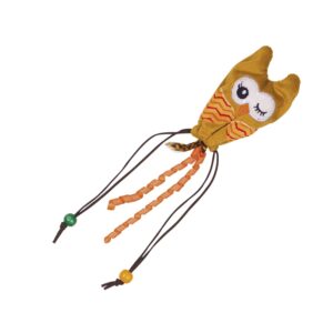 Plush owl with wooden ball
