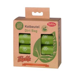 TidyUp Poop bag biodegradable, Green 16 rolls