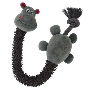 Plush hippo with rope inside 61 cm