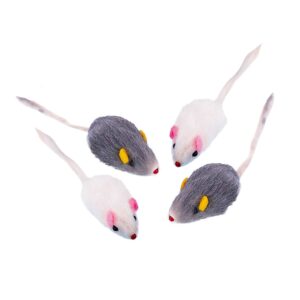 Plush mouse short hair 5 cm; 4 pcs