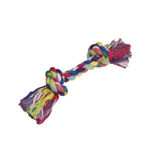 Rope Toy, Playing rope 270 g; 2 knots, app. 36 cm multi-colour