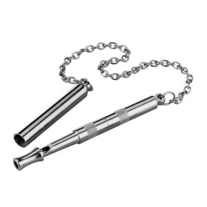Dressage whistle metal 11 cm