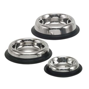 Stainless steel bowl ROYAL flat, anti slip