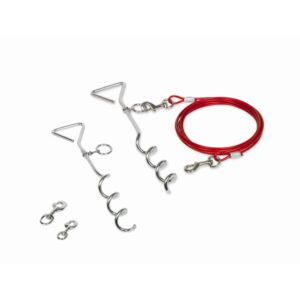 Spiral stake with cable, 4,5 m.