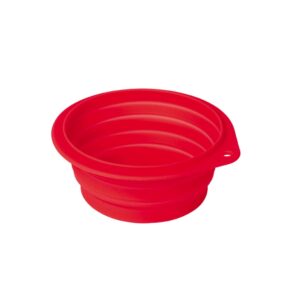 Silicone bowl, foldable, 500 ml, Red