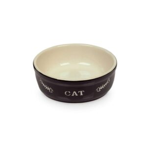 Cat ceramic dish CAT, 250 ml, Black