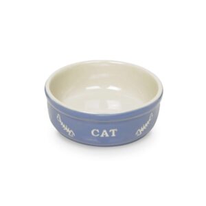 Cat ceramic dish CAT, 250 ml, Light Blue