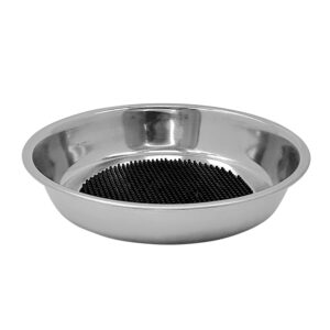 Stainless steel bowl with licking mat, anti slip