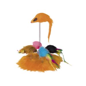 Cat playing court 15 cm orange